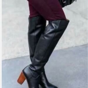 Franco Sarto Black Over the Knee Boots